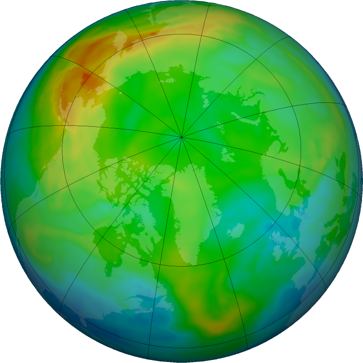 Arctic ozone map for 15 December 2015